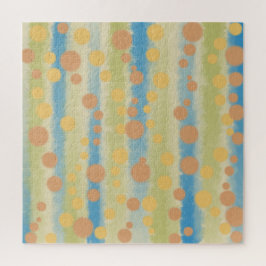 水彩垂直ストライプの水玉模様 ジグソーパズル