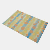 水彩垂直ストライプの水玉模様 ドアマット (アングル)