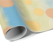 水彩垂直ストライプの水玉模様 ラッピングペーパー (ロールコーナー)