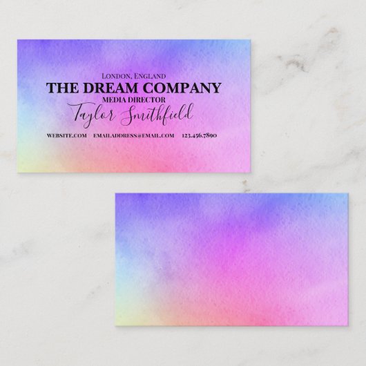 水彩型絵画名刺 名刺 (正面/裏面)