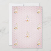 水彩城堡闪光边框生日邀请函 招待状 (裏面)