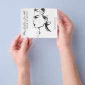 水彩墨黒白人化粧 チラシ (手)