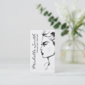 水彩墨黒白人化粧 名刺 (スタンド正面)