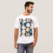 水彩壊れたドット染め効果。 Tシャツ (正面フル)