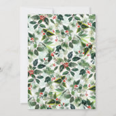 水彩変化ウィンターベリーホリデーパーティー 招待状 (裏面)