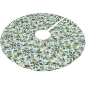 水彩変化ウインターベリー模様 ブラッシュドポリエステルツリースカート (アングル)