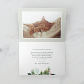 水彩変色赤ウィンターベリークリスマス シーズンカード (内部)