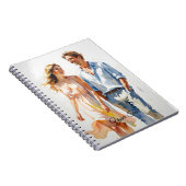 水彩夏のカップル絵を描ズ ノートブック (右側)