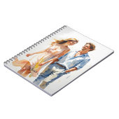 水彩夏のカップル絵を描ズ ノートブック (左側)