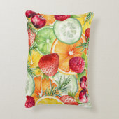 水彩夏のフルーツデコール アクセントクッション (裏面(縦))
