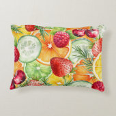 水彩夏のフルーツデコール アクセントクッション (裏面)