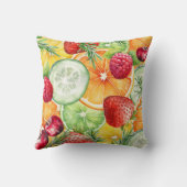 水彩夏のフルーツデコール クッション (裏面)