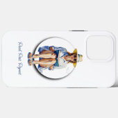 水彩夏の女性とサンハットと本 Case-Mate iPhoneケース (裏面 (横))