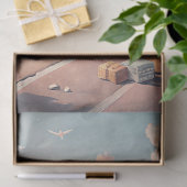 水彩夏の旅行トロピカルレトロバス 薄葉紙 (ギフト)