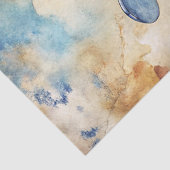 水彩夏の旅行ブルーのレトロ飛行機 薄葉紙 (詳細)