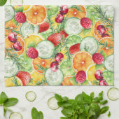 水彩夏の果実 キッチンタオル (折り畳み)