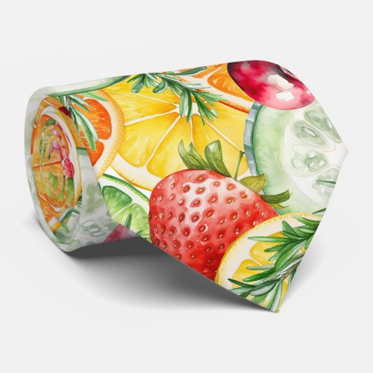 水彩夏の果実 ネクタイ (ロール)