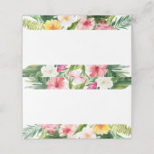 水彩夏の熱帯パーティー折り畳み座席表 プレイスカード (外部開封)