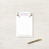 水彩夏の花カラフルイラストレーション ポストイット (デスク上)