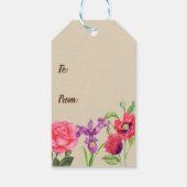 水彩夏の花フローラ母の日 ギフトタグ (裏面)