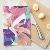 水彩夏の花2 キッチンタオル (四つ折り)