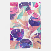 水彩夏の花2 キッチンタオル (縦)