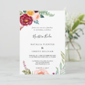 水彩夏フローラスペインの結婚ズ 招待状 (スタンド正面)