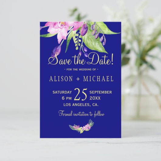 水彩夏フローラ梅結婚海軍 セーブザデート (スタンド正面)