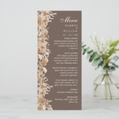 水彩夏ボホワイルドフラワー結婚のメニュー メニュー (スタンド正面)