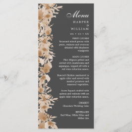 水彩夏ボホワイルドフラワー結婚のメニュー メニュー