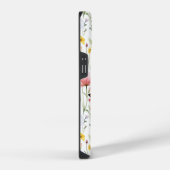 水彩夏ワイルドフラワーパターン iPhoneケース (右側面)