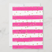 水彩夏日花卉小羊子供誕生日 招待状 (裏面)