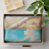 水彩夏期旅行休暇レトロバス 薄葉紙 (ギフト)