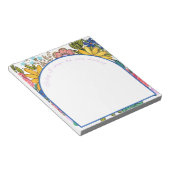 水彩夏花模様パーソナライズされたメモ帳 ノートパッド (アングル)