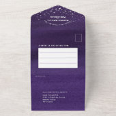 水彩夕べ結婚は、式と食事を演出 オールインワン招待状 (外側)