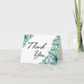 水彩多汁のタイポグラフィをありがとう サンキューカード (正面)