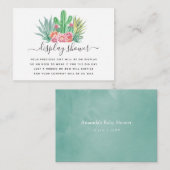 水彩多肉乳児シャワー表示シャワー エンクロージャーカード (正面/裏面)