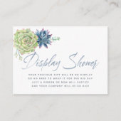 水彩多肉乳児シャワー表示シャワー エンクロージャーカード (正面)