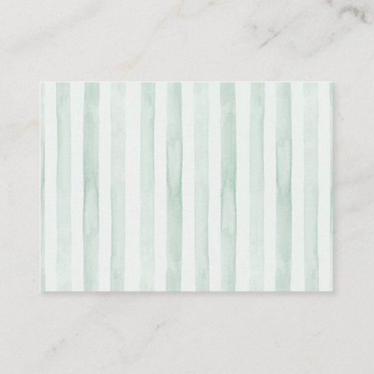 水彩多肉乳児シャワー表示シャワー エンクロージャーカード (裏面)