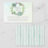 水彩多肉乳児シャワー表示シャワー エンクロージャーカード (正面/裏面)