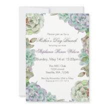 水彩多肉乳母のデイブランチ招待状