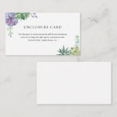 水彩多肉処理エンクロージャカード エンクロージャーカード (正面/裏面)