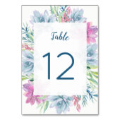 水彩多肉処理テーブル番号カード テーブルナンバー (裏面)