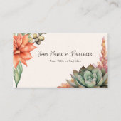 水彩多肉南西砂漠 名刺 (正面)