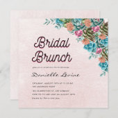 水彩多肉夏季ベビーシャワーへようこそ 招待状 (正面/裏面)