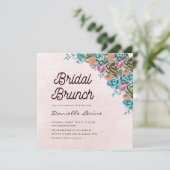 水彩多肉夏季ベビーシャワーへようこそ 招待状 (スタンド正面)