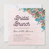 水彩多肉夏季ベビーシャワーへようこそ 招待状 (正面)