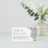 水彩多肉多肉夏季表示シャワー エンクロージャーカード (スタンド正面)