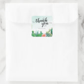 水彩多肉多肉有難 スクエアシール (バッグ)