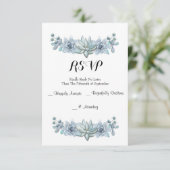 水彩多肉多肉花結婚式RSVPカード 出欠カード (スタンド正面)